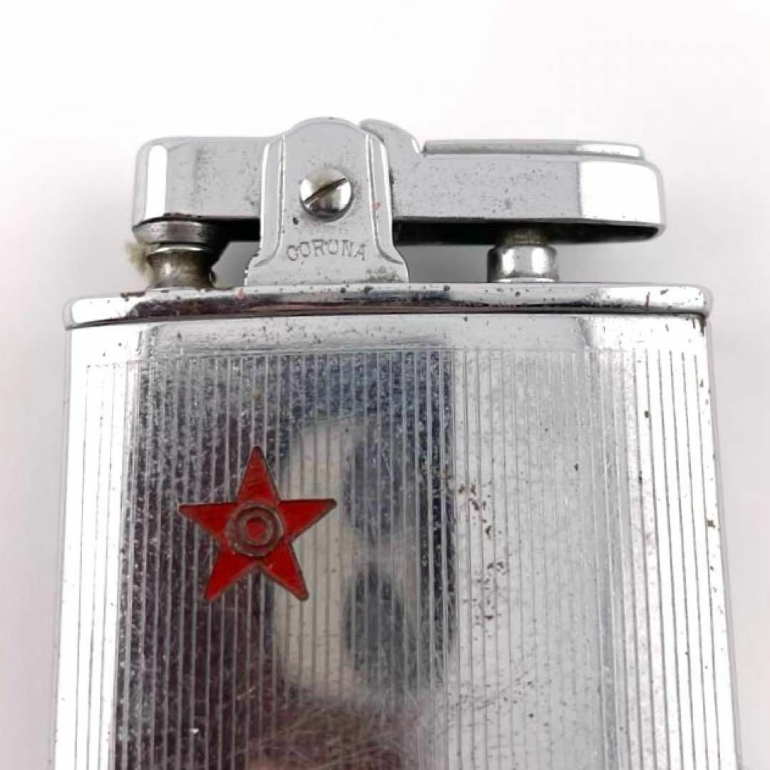 CORONA コロナ メジャー付き オイルライター シルバー メンズのファッション小物(タバコグッズ)の商品写真