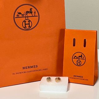 エルメス(Hermes)の新品未使用☆HERMES エルメス エクスリブリス ピアス K18PG TPM☆(ピアス)