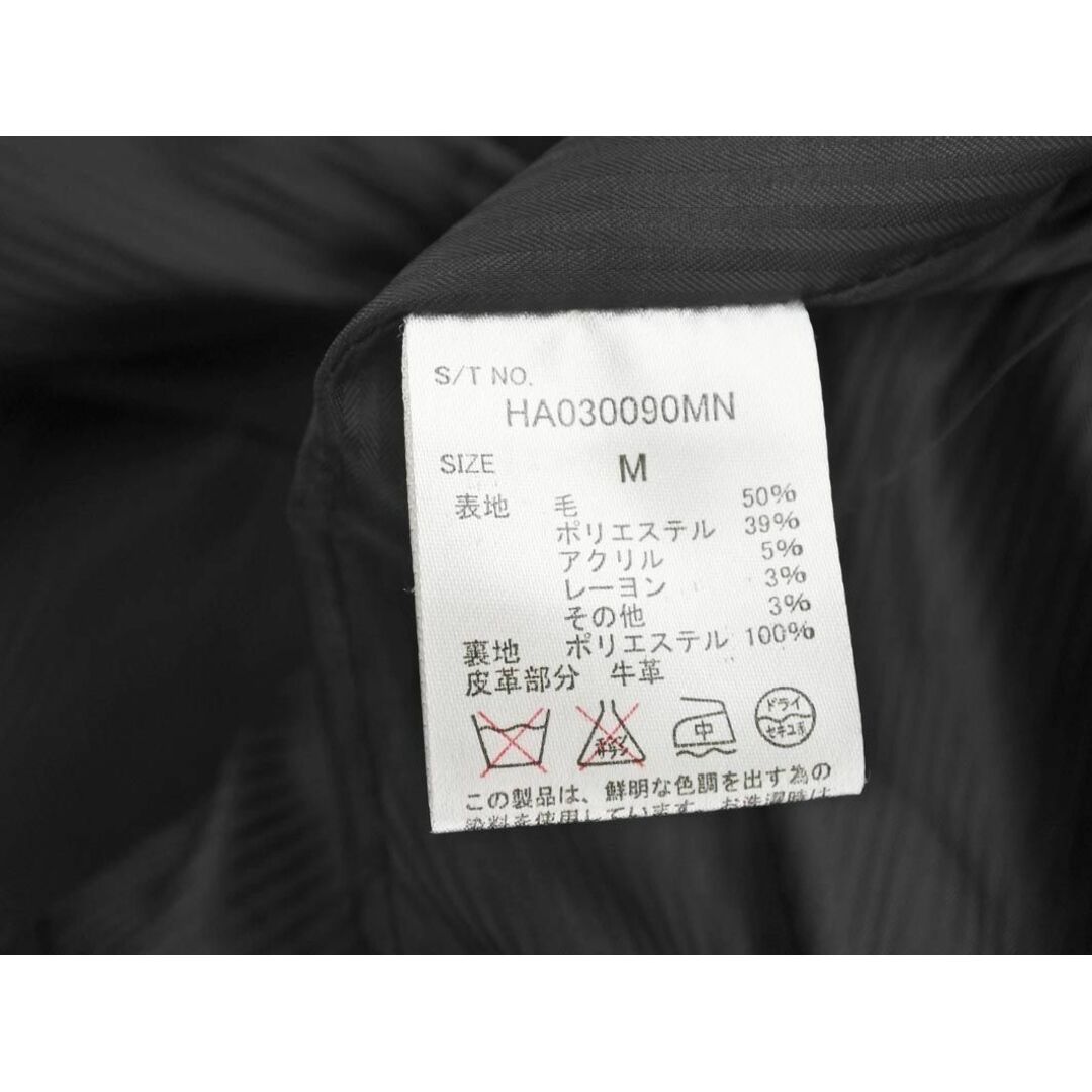 HARE(ハレ)のHARE ハレ ウール混 ショート ダッフル コート sizeM/黒 ◆■ メンズ メンズのジャケット/アウター(ダッフルコート)の商品写真
