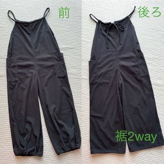 シマムラ(しまむら)の★2回着用のみ★しまむら【コーデュロイ　サロペット】M size・グレー(サロペット/オーバーオール)