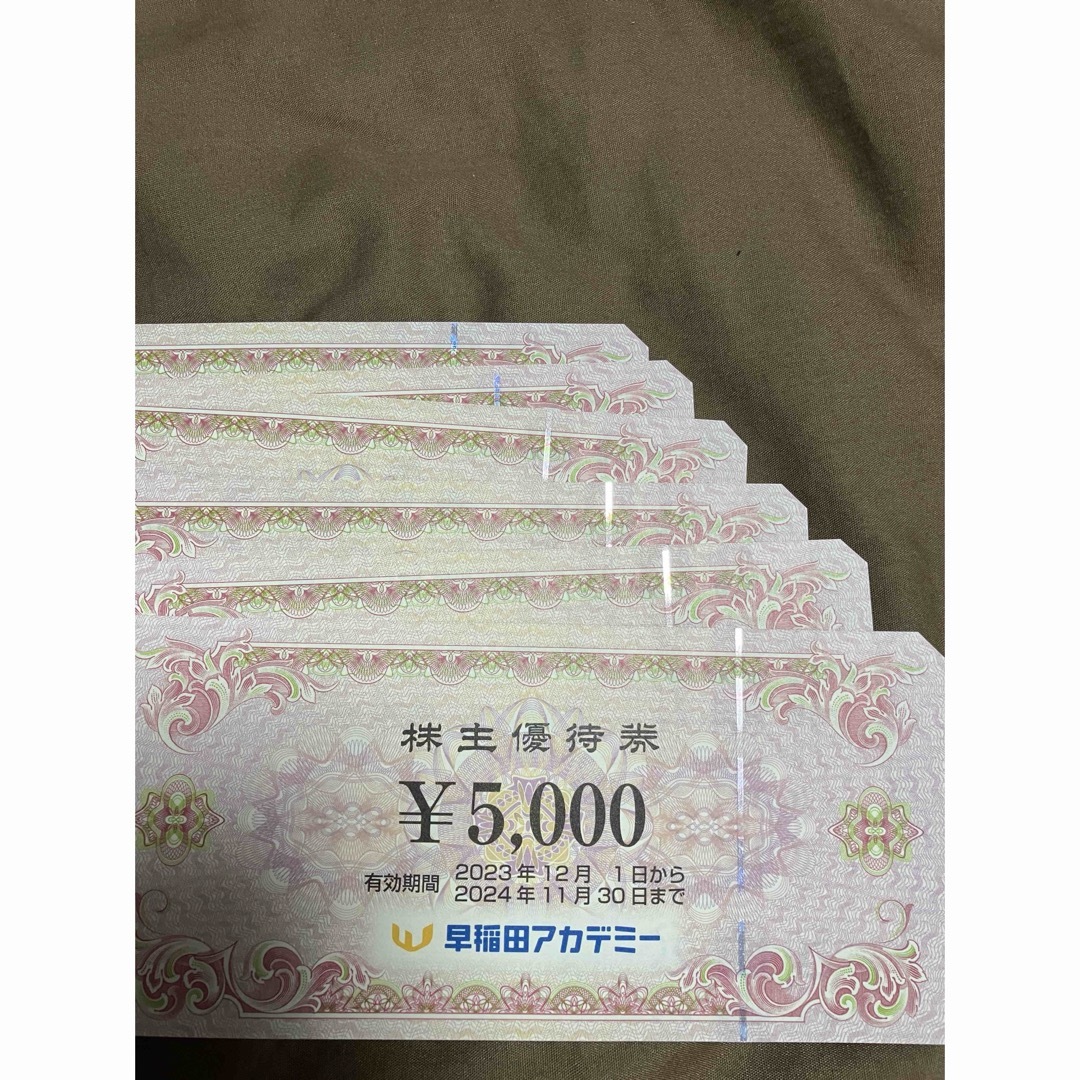 早稲田アカデミー　株主優待　30000円分