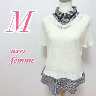 アクシーズファム(axes femme)のaxes femme　アクシーズファム　半袖ブラウス　キレイめコーデ(シャツ/ブラウス(半袖/袖なし))