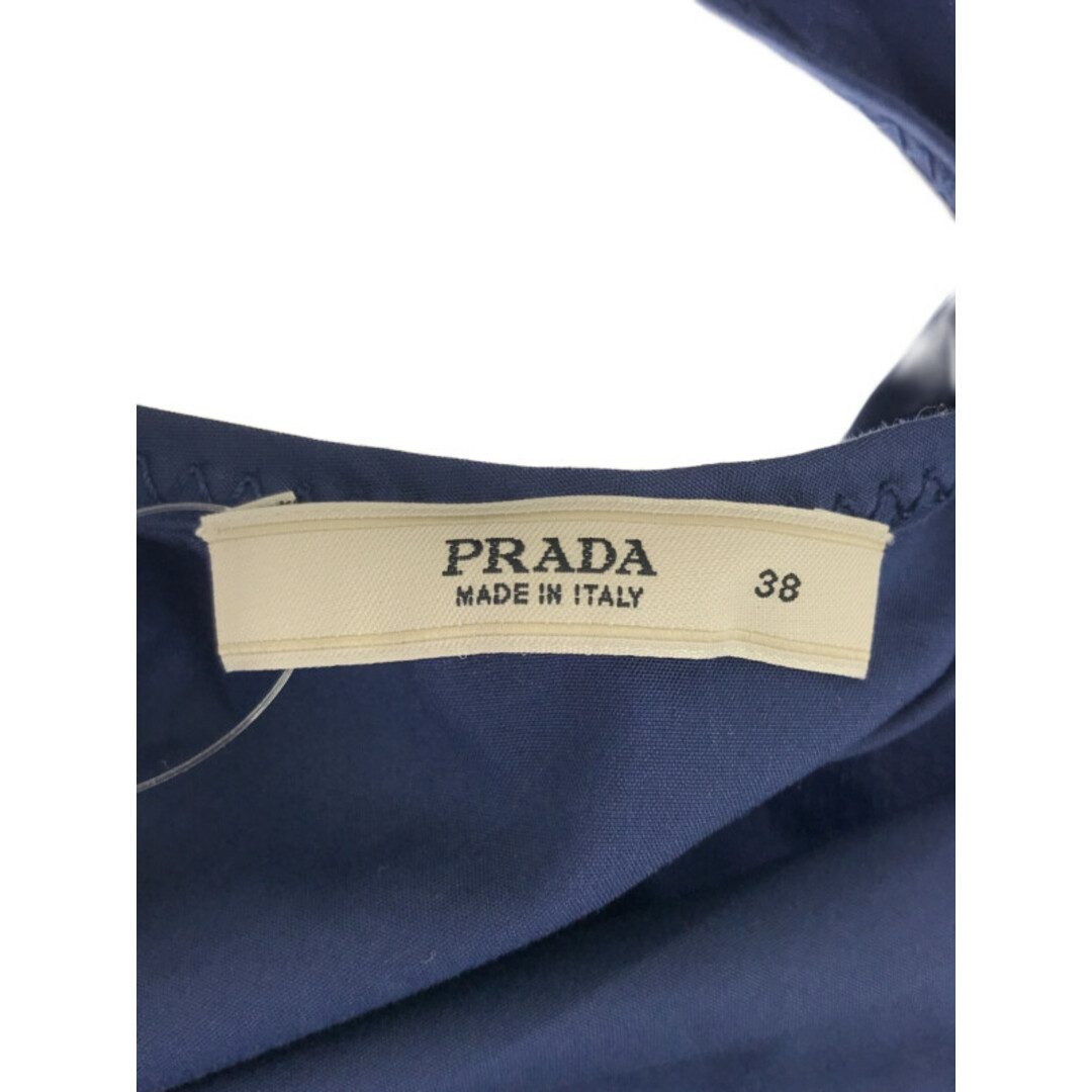 PRADA(プラダ)のPRADA プラダ 2006 コットンナイロンギャザースカート ブルー 38 P1458Z レディースのスカート(ひざ丈スカート)の商品写真