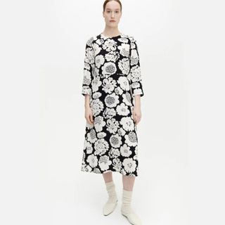 マリメッコ(marimekko)の【未使用】マリメッコ Janetta Pieni Pioni ワンピース 36(ひざ丈ワンピース)