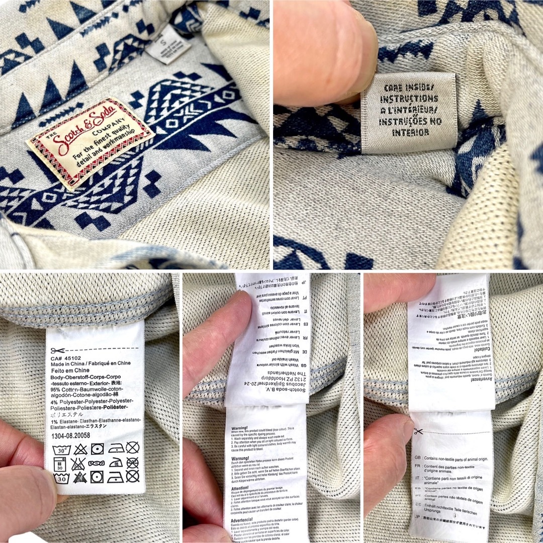 SCOTCH & SODA(スコッチアンドソーダ)の中古 SCOTCH & SODA ネイティブ民族柄 デニム風 スウェット シャツ メンズのトップス(シャツ)の商品写真