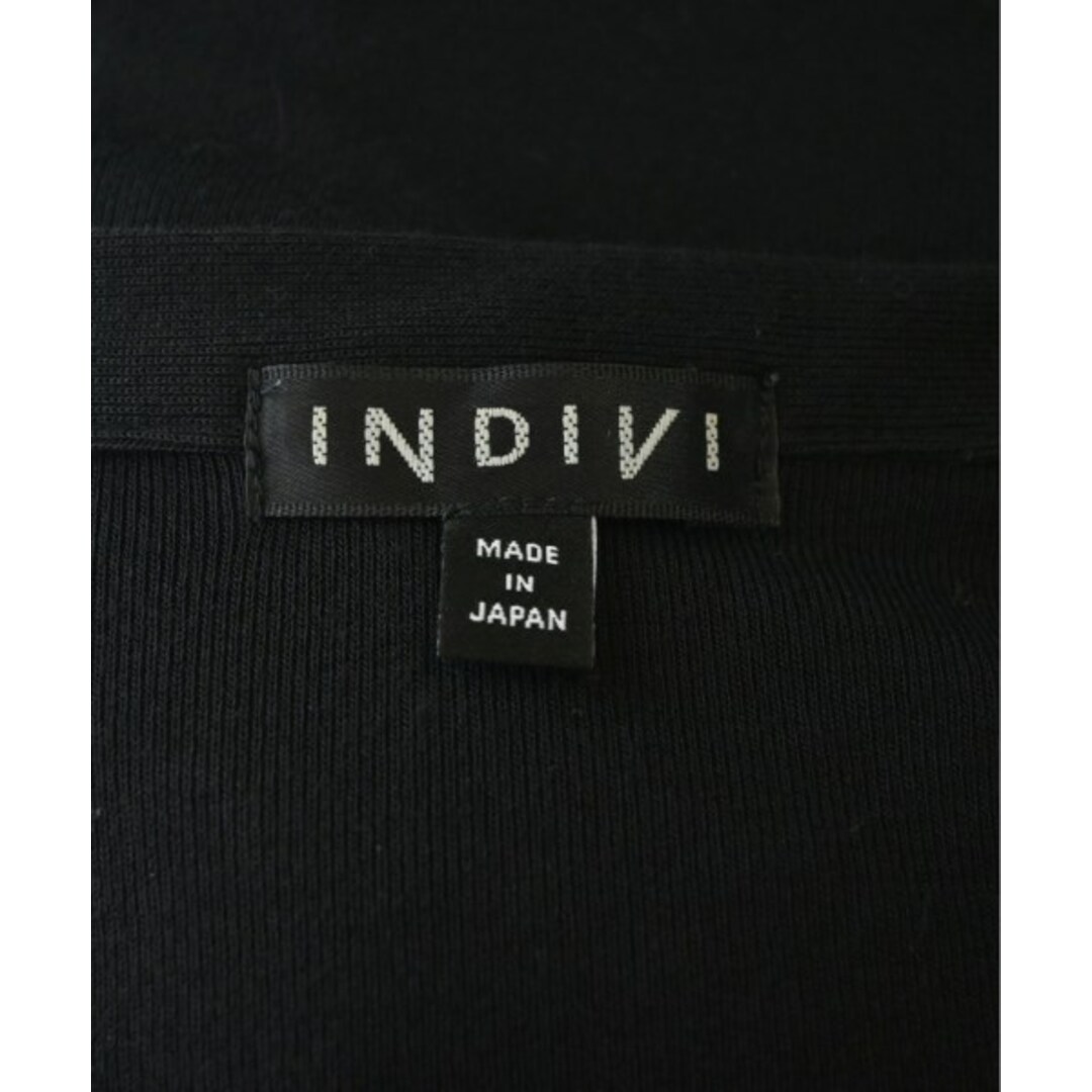 INDIVI(インディヴィ)のINDIVI インディヴィ カーディガン 44(XL位) 黒 【古着】【中古】 レディースのトップス(カーディガン)の商品写真