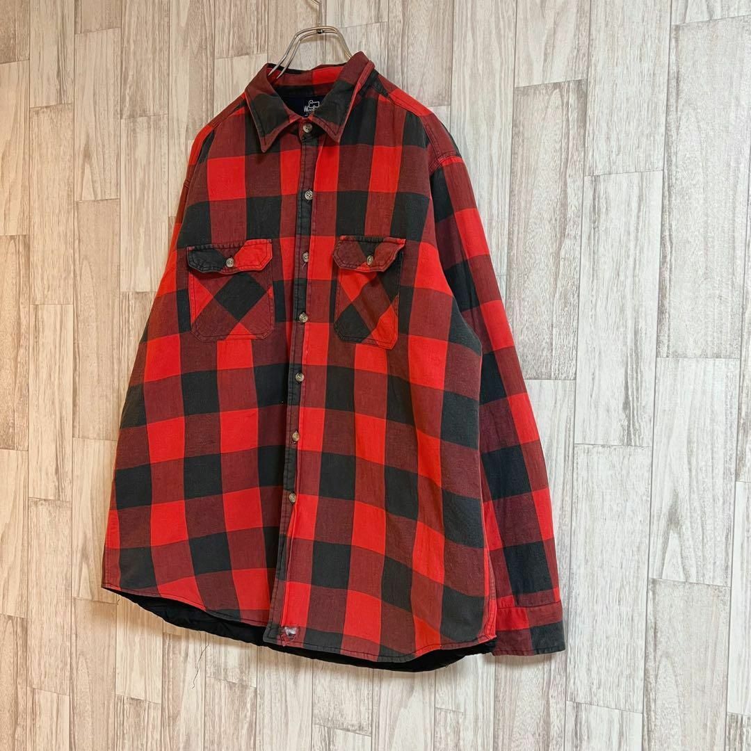 WOOLRICH(ウールリッチ)のウールリッチバッファローチェックシャツ　台湾製　ビックシルエット　裏キルティング メンズのトップス(シャツ)の商品写真