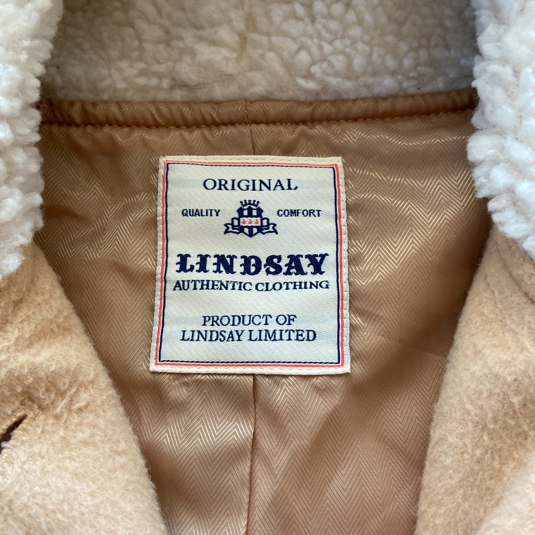 Lindsay(リンジィ)のLindsay リンジィ　コート　（150㎝）ベージュ キッズ/ベビー/マタニティのキッズ服女の子用(90cm~)(コート)の商品写真