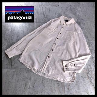 パタゴニア(patagonia)のPatagonia オーガニックコットン ヘンプ リネン シャツ 無地 ピンク(シャツ)