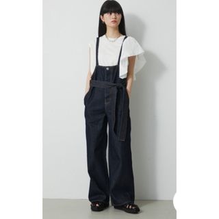 アズールバイマウジー(AZUL by moussy)のワイドデニムオーバーオール(サロペット/オーバーオール)