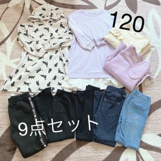 ニシマツヤ(西松屋)のまとめ売り　9点セット🎀ワンピース　パンツ　トップス　裏起毛　レギンス(パンツ/スパッツ)