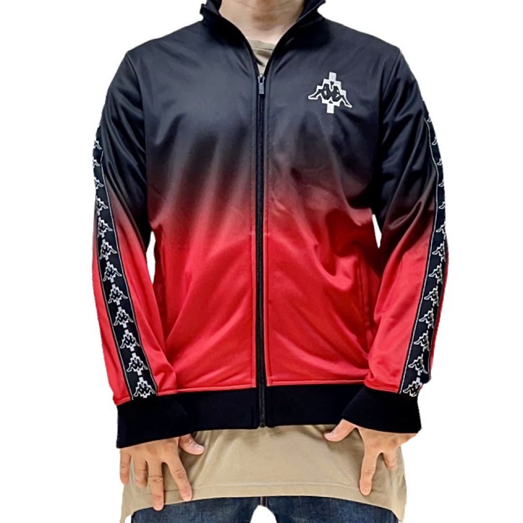 MARCELO BURLON - 中古 kappa カッパ コラボ ロゴ 黒赤 MARCELO BURLON - 中古 kappa カッパ コラボ ロゴ 黒赤