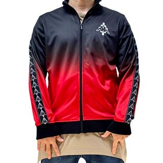 マルセロブロン(MARCELO BURLON)の中古 kappa カッパ コラボ ロゴ 黒赤 グラデーション トラックジャケット(ジャージ)