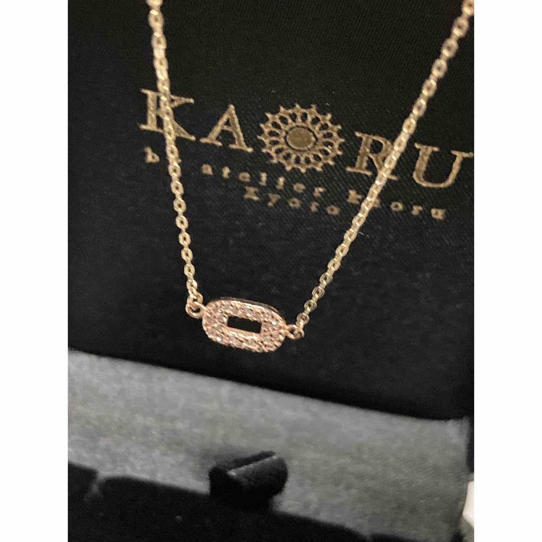 KAORU(カオル)の美品　カオル　KAORU ダイヤモンド　スクエア　ネックレス　k10  レディースのアクセサリー(ネックレス)の商品写真