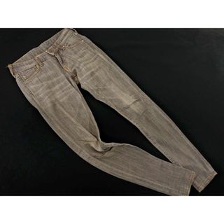 ミュベールワーク(MUVEIL WORK)のMUVEIL WORK ミュベールワーク USED加工 リボンポケット スキニー デニムパンツ size34/グレー ■■ レディース(デニム/ジーンズ)