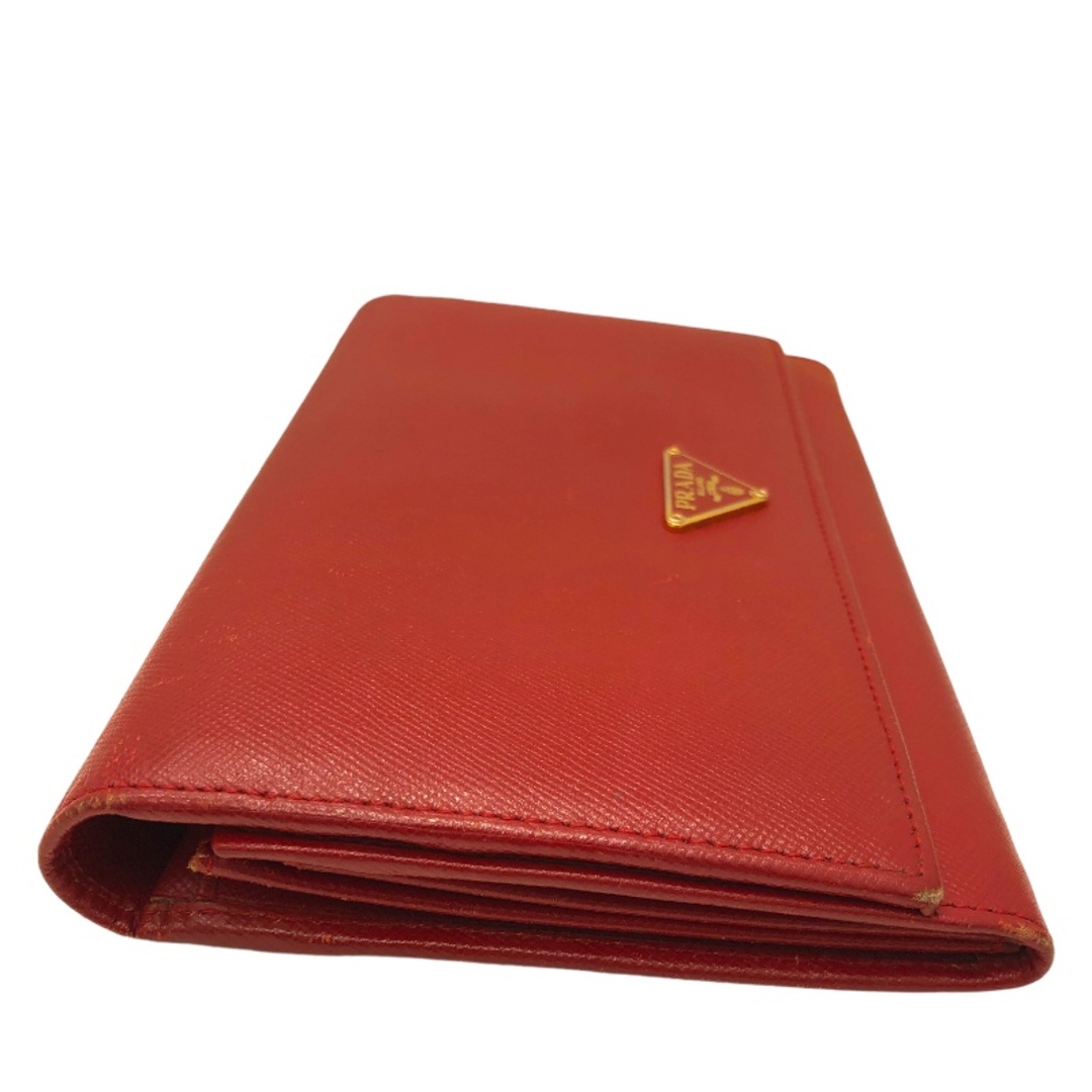 PRADA - プラダ PRADA フラップロングウォレット 1M0608 レッド