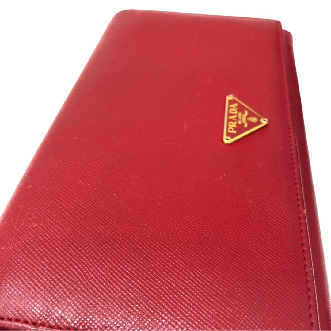 PRADA - プラダ PRADA フラップロングウォレット 1M0608 レッド