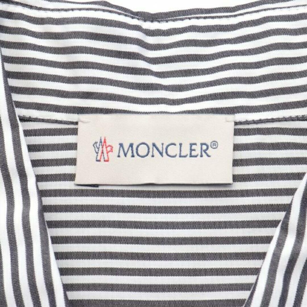 MONCLER(モンクレール)の シャツ ストライプ コットン ダークグレー ホワイト レディースのトップス(シャツ/ブラウス(長袖/七分))の商品写真