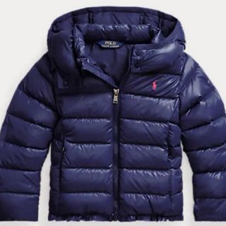 ラルフローレン(Ralph Lauren)の新品　ラルフローレン　ダウンジャケット　フリル　ネイビー　130 女の子(ジャケット/上着)