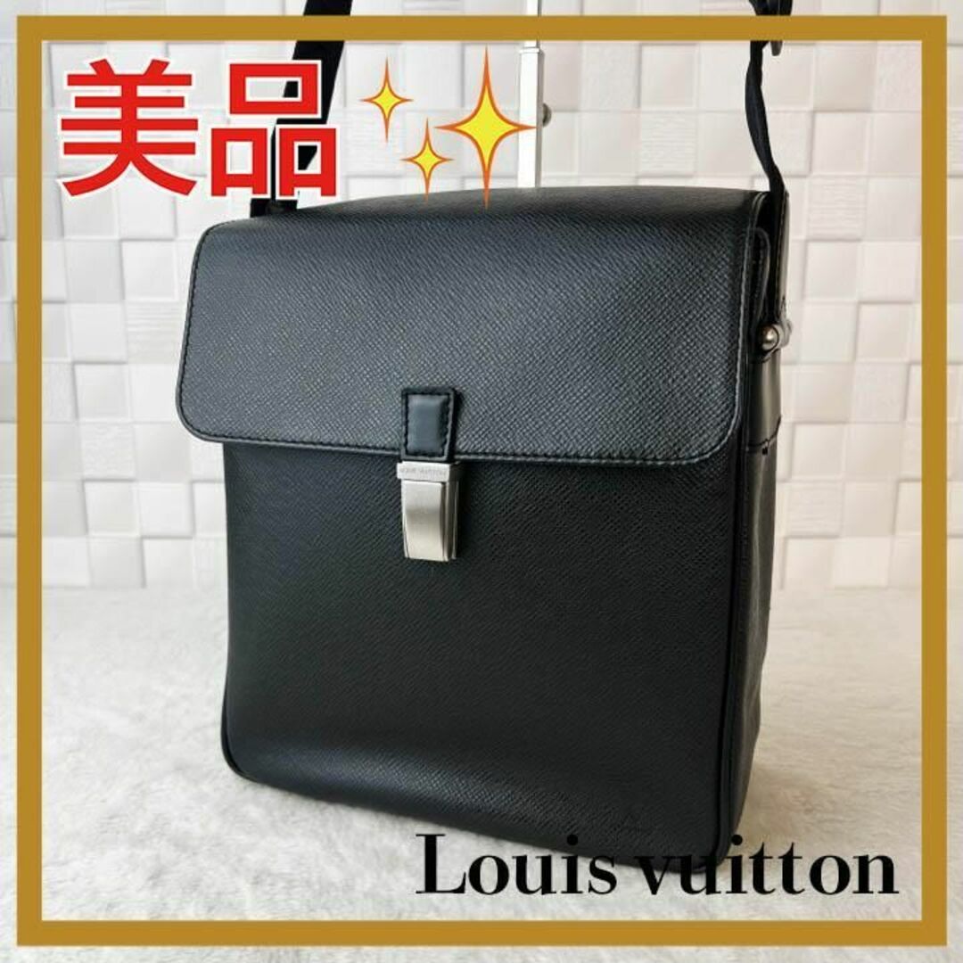 LOUIS VUITTON(ルイヴィトン)の✨美品✨ ルイヴィトン　タイガ　ヤランガ　ショルダーバッグ　ブラック　メンズ　黒 メンズのバッグ(ショルダーバッグ)の商品写真