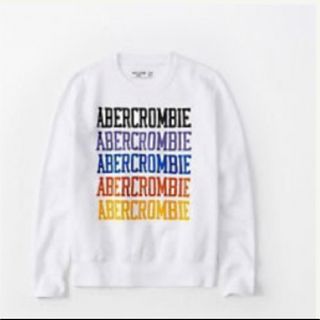 アバクロンビーアンドフィッチ(Abercrombie&Fitch)のアバクロ　ホワイト(トレーナー/スウェット)