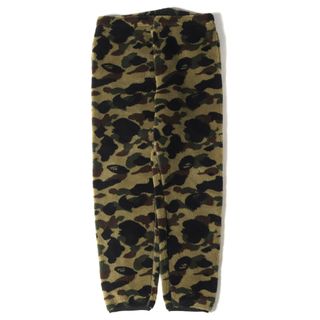 アベイシングエイプ(A BATHING APE)のA BATHING APE ア ベイシング エイプ パンツ サイズ:XL 1stカモ 猿迷彩 フリース パンツ グリーンカモ ボトムス ズボン ストリート ブランド【メンズ】【中古】(その他)