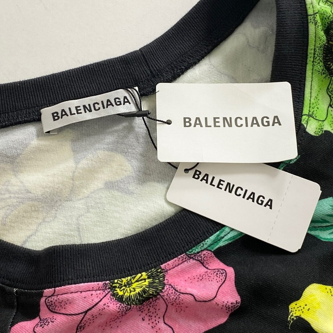 Balenciaga(バレンシアガ)の5k29《未使用》定価\129,800 BALENCIAGA バレンシアガ ワンショルダーフラワーワンピース XS マルチカラー 花柄 タグ付き レディースのワンピース(ひざ丈ワンピース)の商品写真
