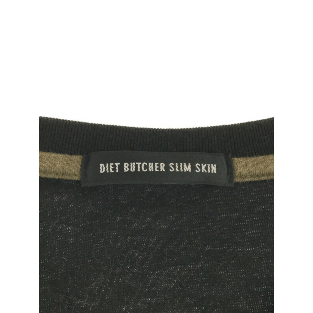 DIET BUTCHER SLIM SKIN(ダイエットブッチャースリムスキン)のDIET BUTCHER SLIM SKIN ダイエットブッチャー スリムスキン 16AW イーグルローズ刺繍Tシャツ ブラック F メンズのトップス(Tシャツ/カットソー(半袖/袖なし))の商品写真