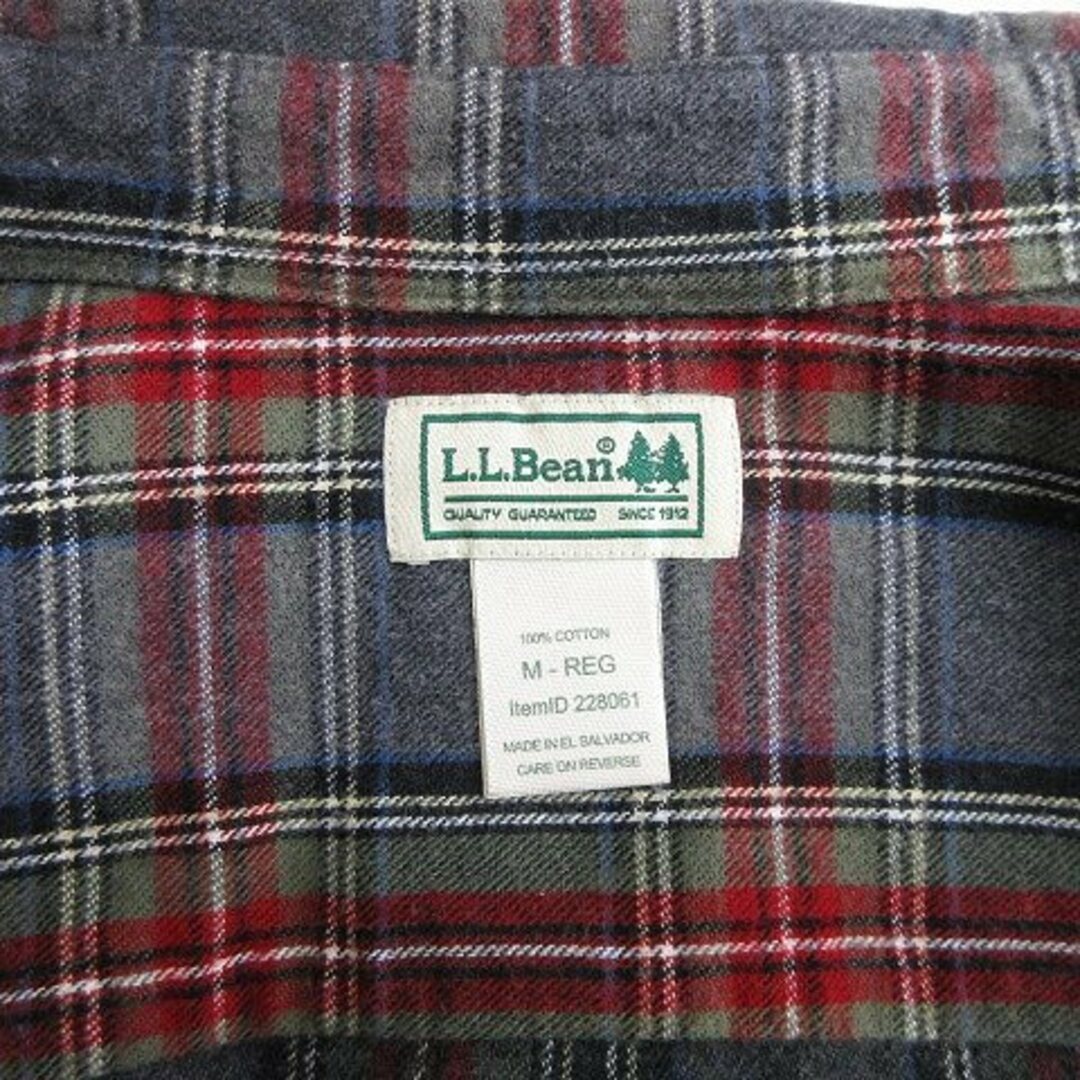 L.L.Bean(エルエルビーン)のエルエルビーン ヴィンテージ ネルシャツ 長袖 コットン グレー M ■SM1 メンズのトップス(シャツ)の商品写真