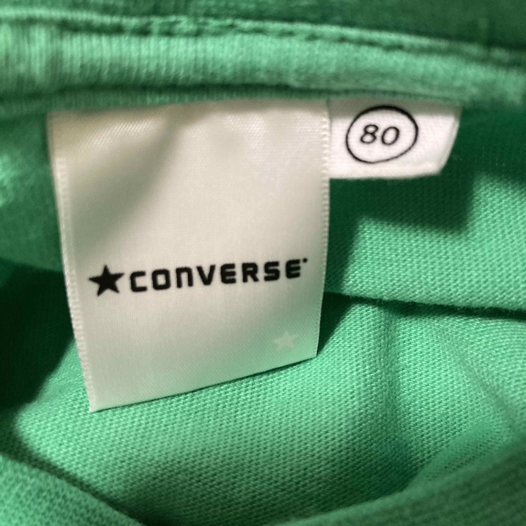 CONVERSE(コンバース)のCONVERSE Tシャツ 半袖 グリーン 80cm キッズ/ベビー/マタニティのベビー服(~85cm)(Ｔシャツ)の商品写真