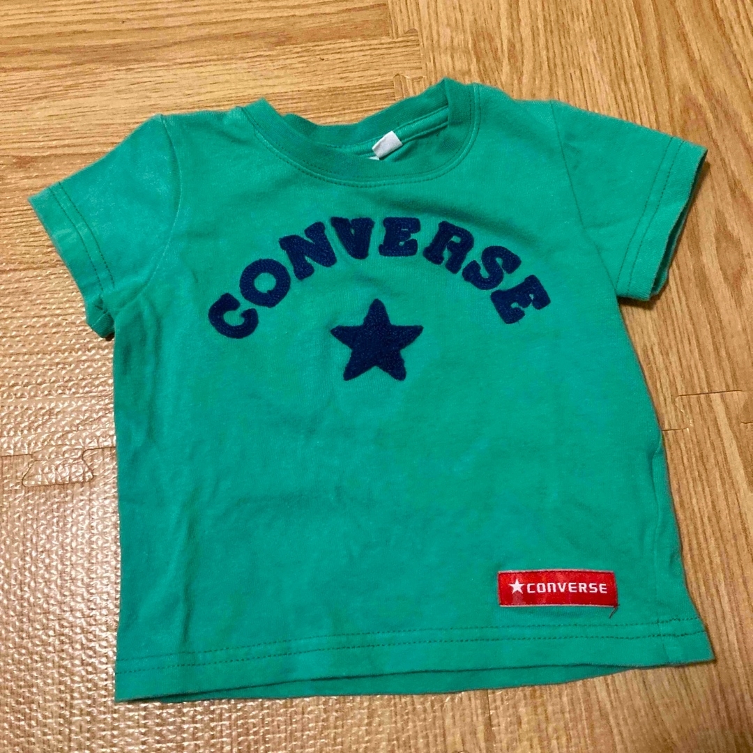 CONVERSE(コンバース)のCONVERSE Tシャツ 半袖 グリーン 80cm キッズ/ベビー/マタニティのベビー服(~85cm)(Ｔシャツ)の商品写真