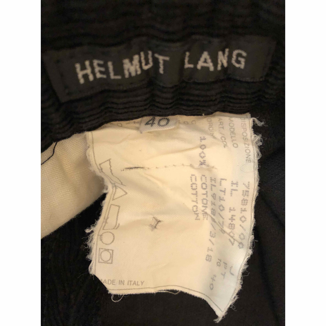 HELMUT LANG(ヘルムートラング)のヘルムートラング　本人期　コーデュロイ　ベロア　コットン　パンツ　黒 レディースのパンツ(カジュアルパンツ)の商品写真