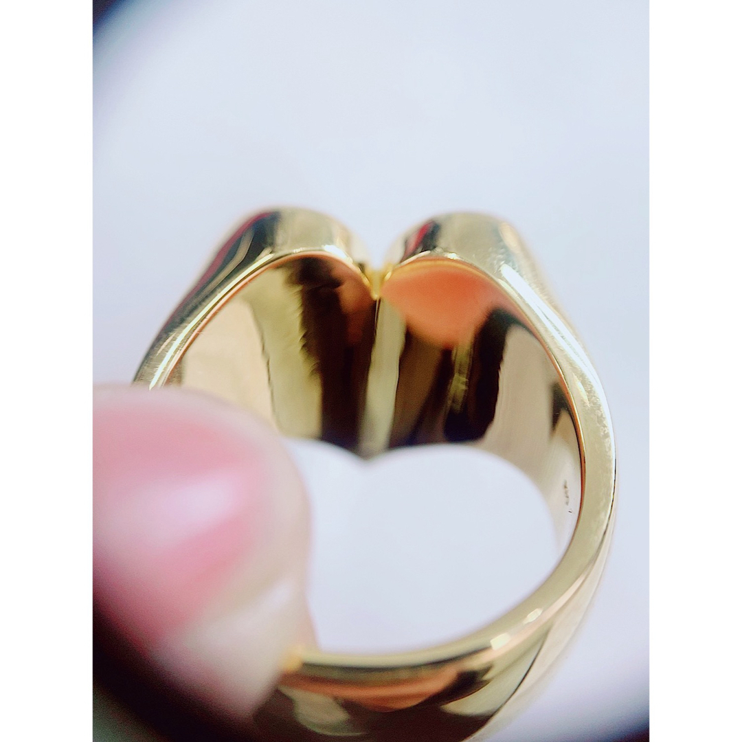 19.5★1.25ct★✨ダイヤモンドK10パヴェクローバーリング指輪印台 メンズのアクセサリー(リング(指輪))の商品写真