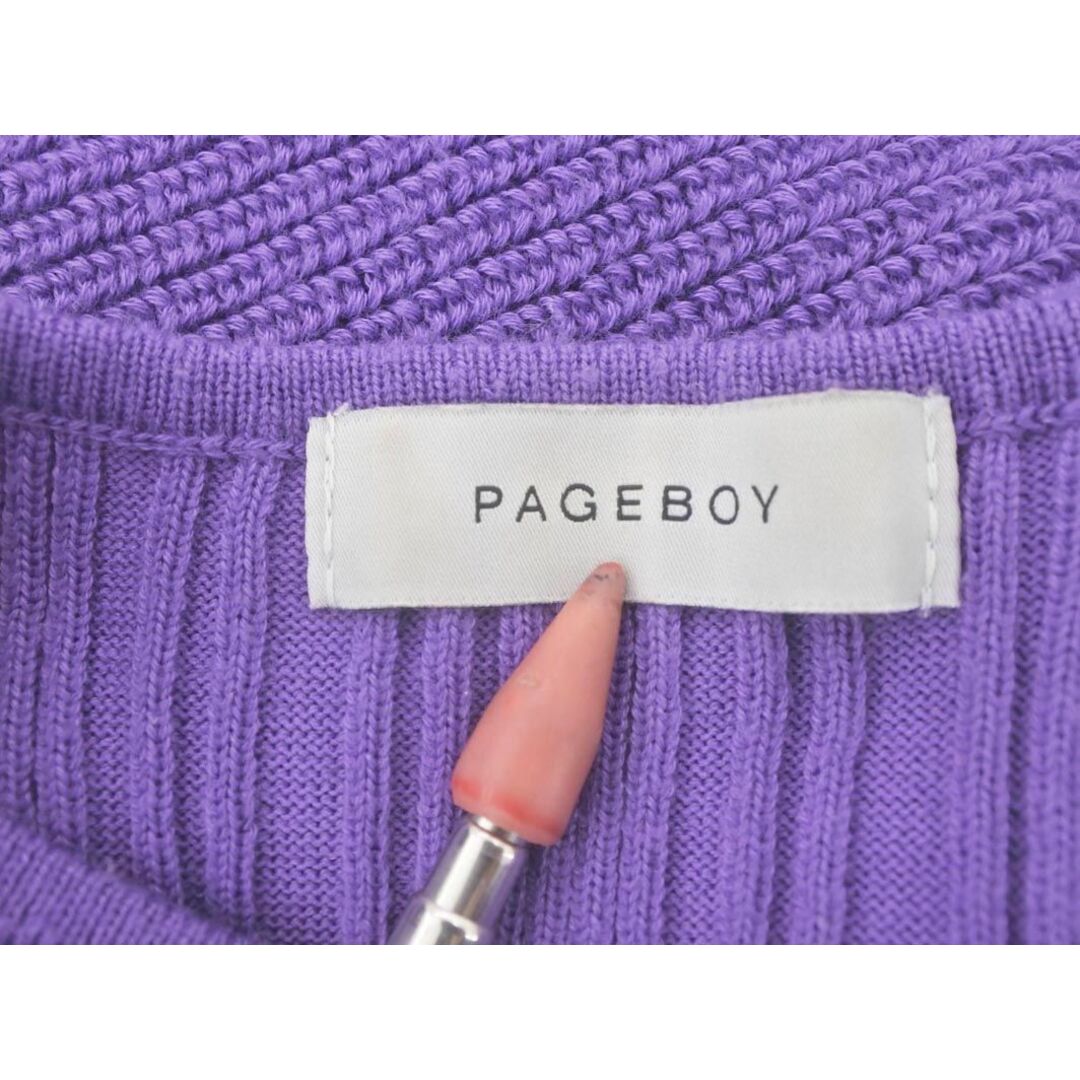 PAGEBOY(ページボーイ)のページボーイ ボレロ タンクトップ レイヤード ニット セーター sizeF/紫 ◇■ レディース レディースのトップス(ニット/セーター)の商品写真