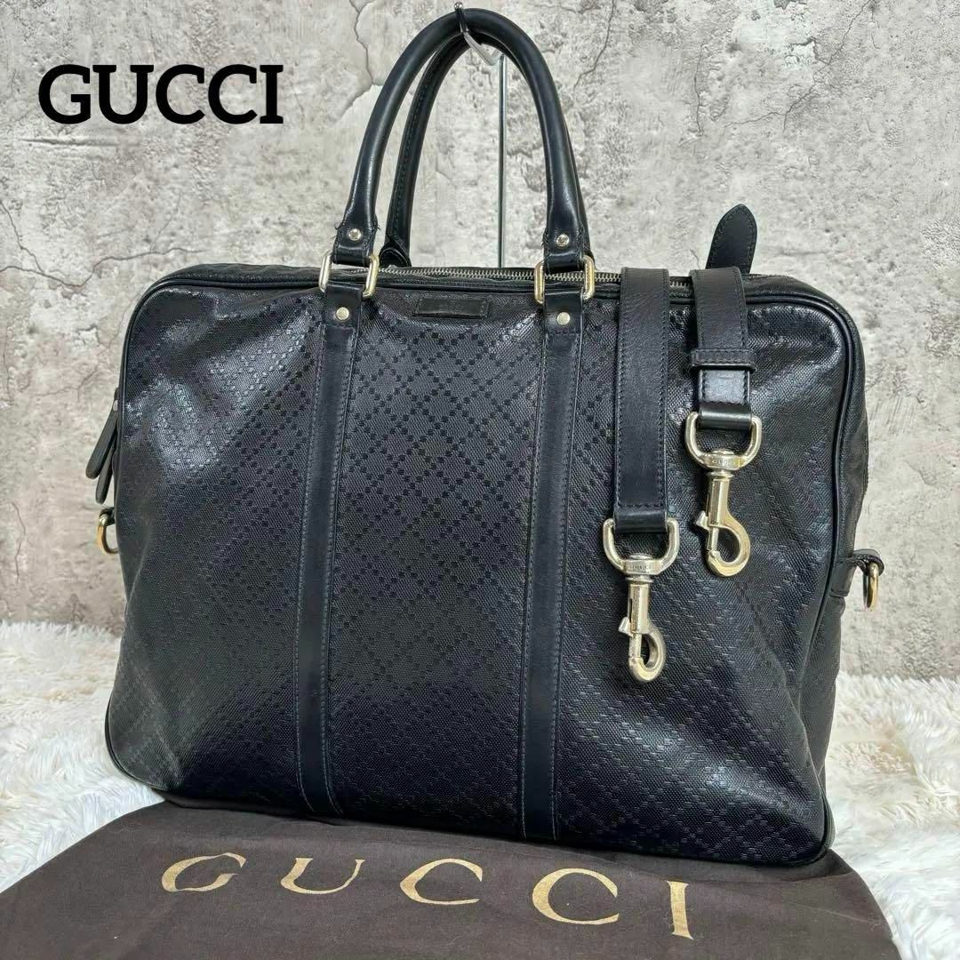 アウトレット送料無料 【極美品】GUCCI オールレザー ビジネスバッグ