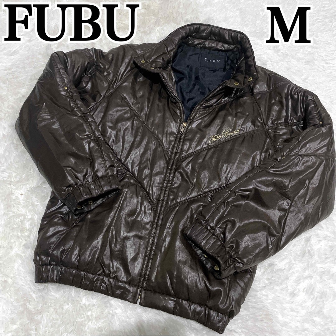 FUBU - 美品 希少 FUBU中綿 ジャケット ブラウン 金刺繍 90s Mの通販