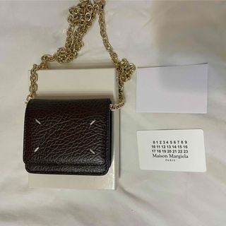 未使用品◎Maison Margiela  メゾン マルジェラ 11 SA3UI0009 スモール チェーン ウォレット／ミニ財布 タイム （カーキ） レディース 箱付