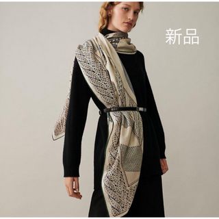 Hermes - 美品☆エルメス マフラー 大判ストール カシミア ピンク 冬