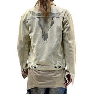 Denim & Supply Ralph Lauren - 中古 Ralph Lauren 水牛頭蓋骨 スカルホーン ブリーチ加工 Gジャン