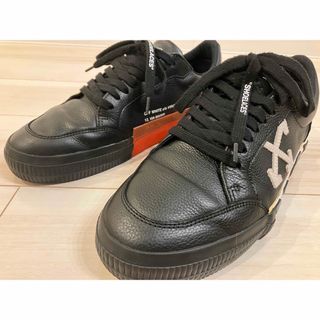 オフホワイト(OFF-WHITE)のオフホワイト レザー スニーカー 靴 シューズ メンズ ブラック 42 27 黒(スニーカー)