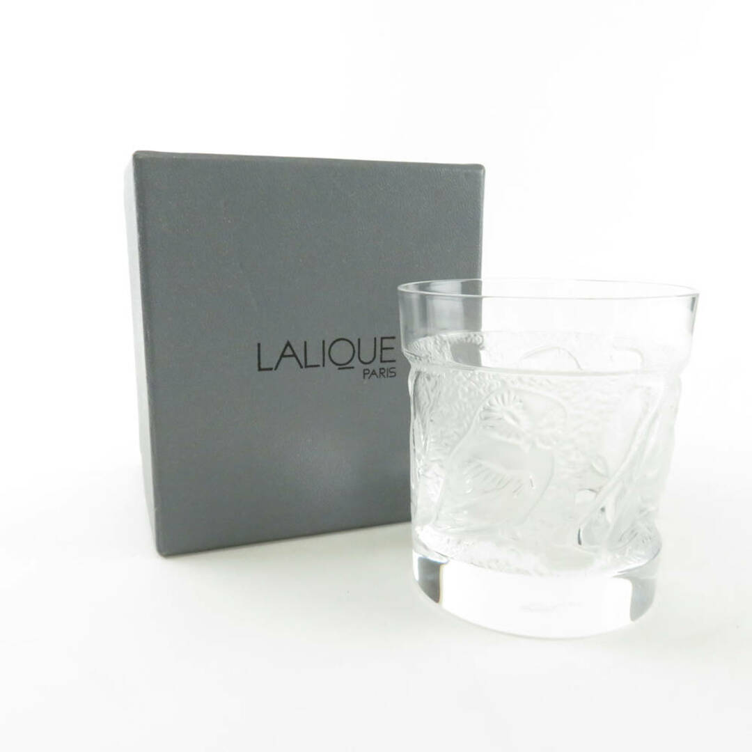 インテリア/住まい/日用品未使用 LALIQUE ラリック HULOTTE ユロット 梟 フクロウ ふくろう ロックグラス 1点 クリスタル タンブラー オールドファッション SU4552X