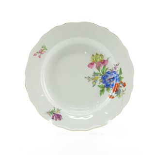 マイセン(MEISSEN)の美品 MEISSEN マイセン ベーシックフラワー 五つ花 中皿 1枚 20cmプレート 金彩 花 ブーケ デザート SU4583X (食器)