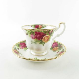 ロイヤルアルバート(ROYAL ALBERT)の美品 ROYAL ALBERT ロイヤルアルバート オールドカントリーローズ カップ＆ソーサー 1客 バラ 薔薇 SU4501B4 (グラス/カップ)