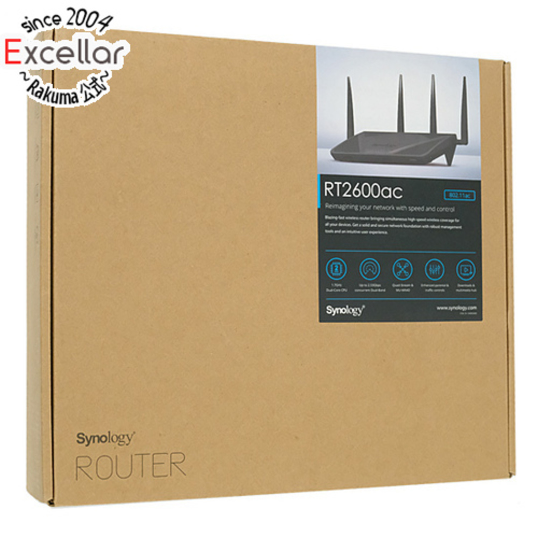 Synology(シノロジー)のSynology 無線LANルーター RT2600ac スマホ/家電/カメラのPC/タブレット(PC周辺機器)の商品写真