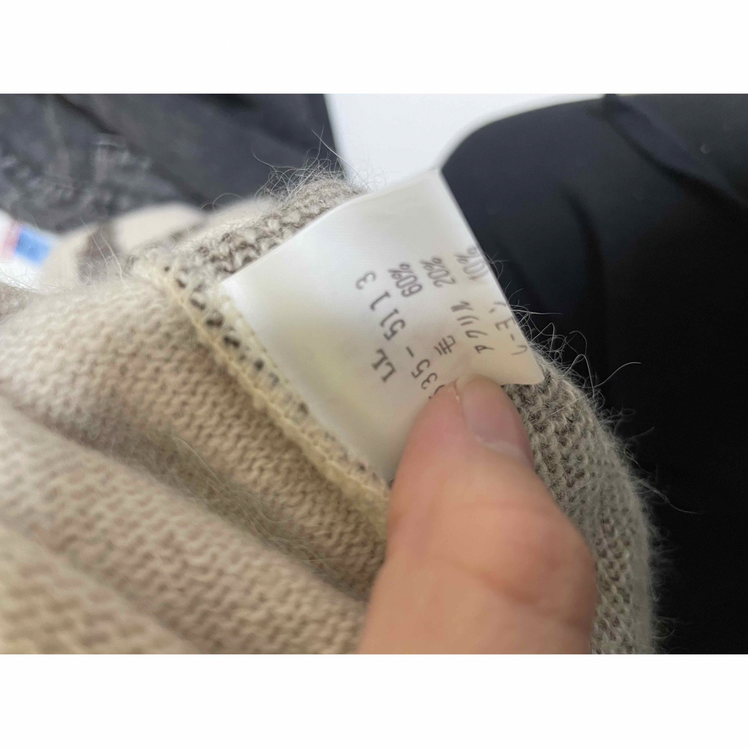 訳あり　ベージュニットセーター　レディースファッション　日本製　オーバーサイズ レディースのトップス(ニット/セーター)の商品写真