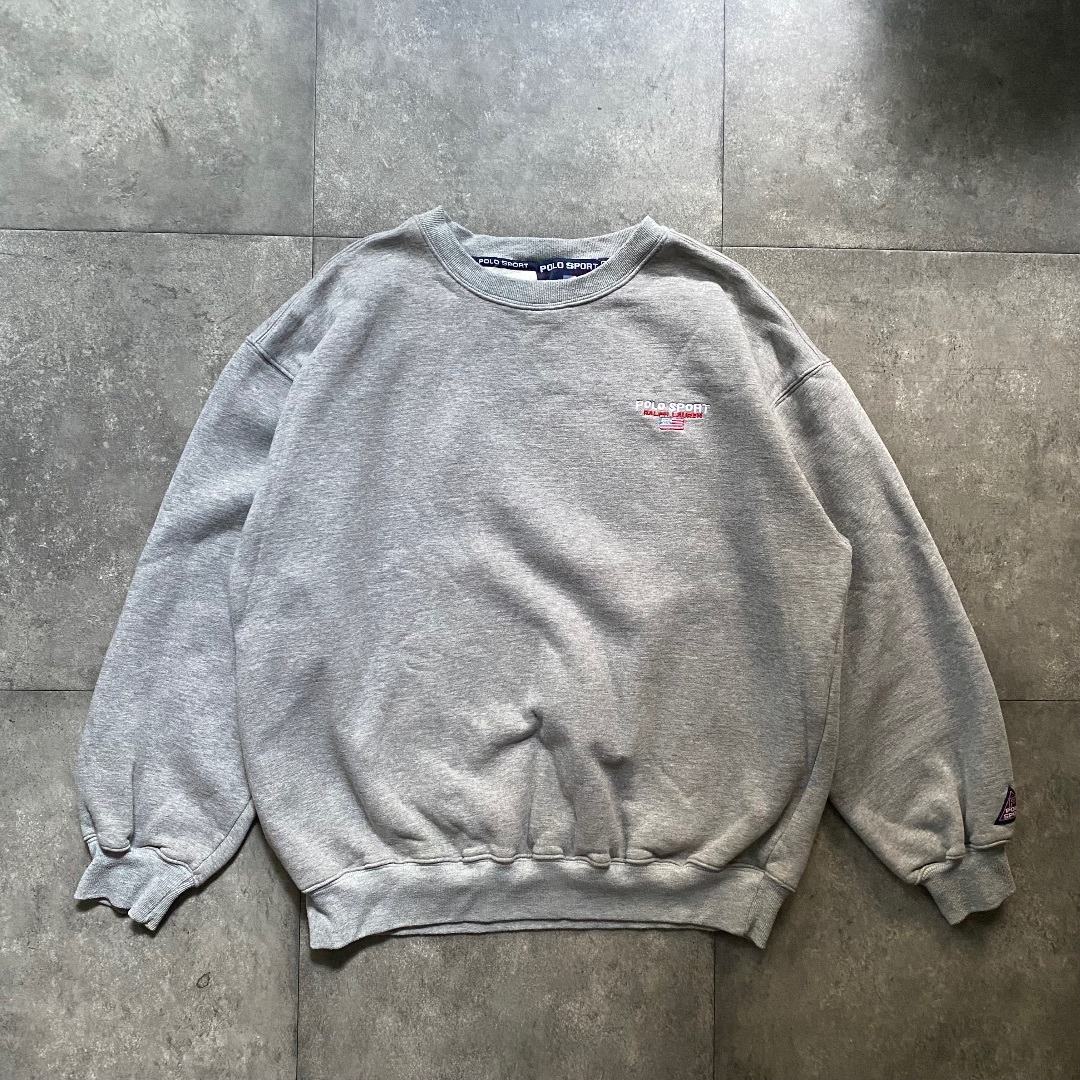 POLO RALPH LAUREN - 90s ポロスポーツ スウェット グレー 3XLの POLO RALPH LAUREN - 90s ポロスポーツ スウェット グレー 3XLの