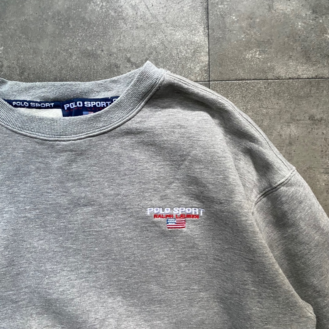 POLO RALPH LAUREN - 90s ポロスポーツ スウェット グレー 3XLの POLO RALPH LAUREN - 90s ポロスポーツ スウェット グレー 3XLの