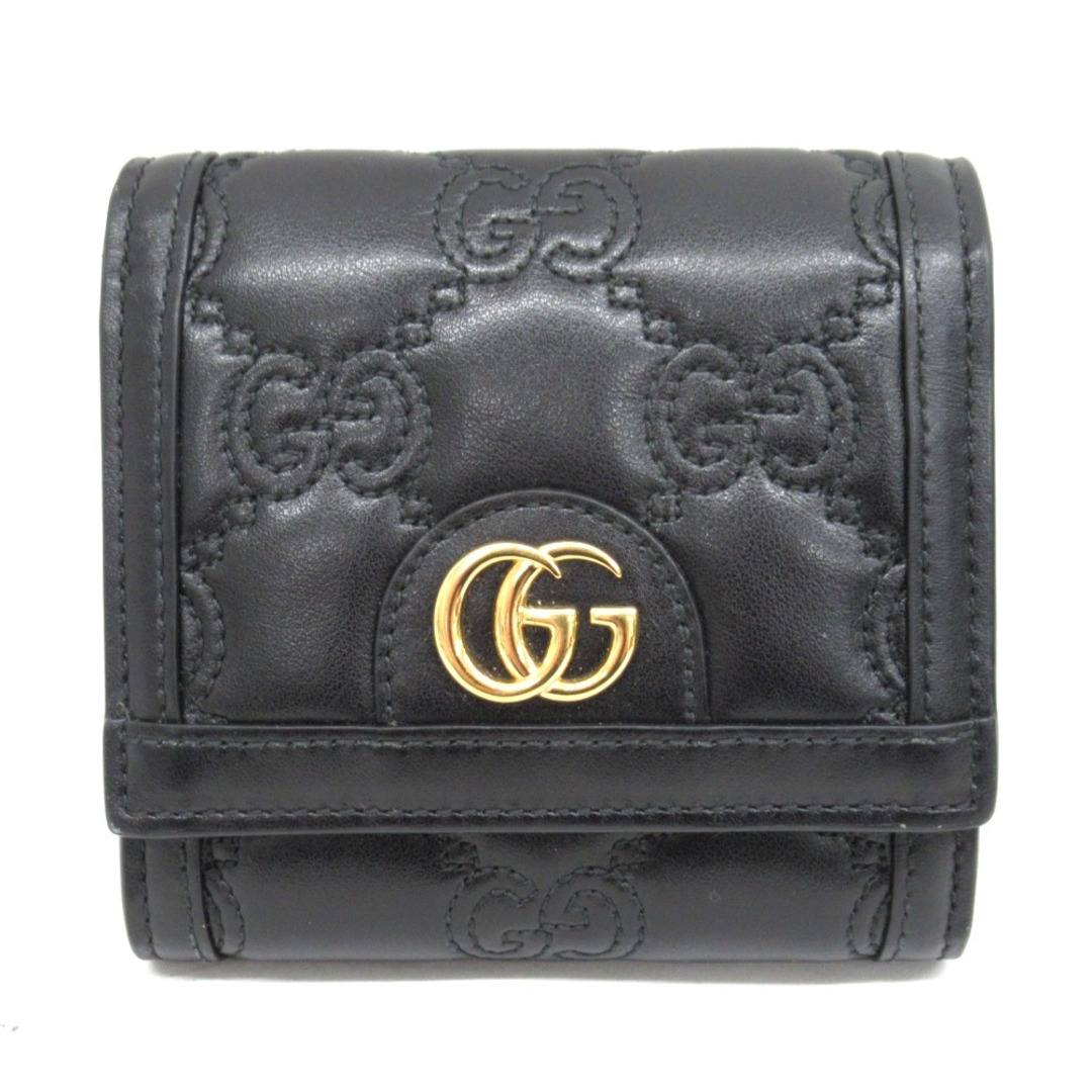 グッチ 二つ折り財布 カードケース キルティングレザー GGマトラッセ 723799 KR221731スナップボタン保存袋外箱