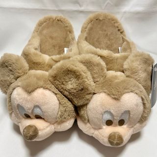 ディズニー(Disney)の<新品>ミッキー ルームシューズ スリッパ ぬいぐるみ ディズニーストア(キャラクターグッズ)