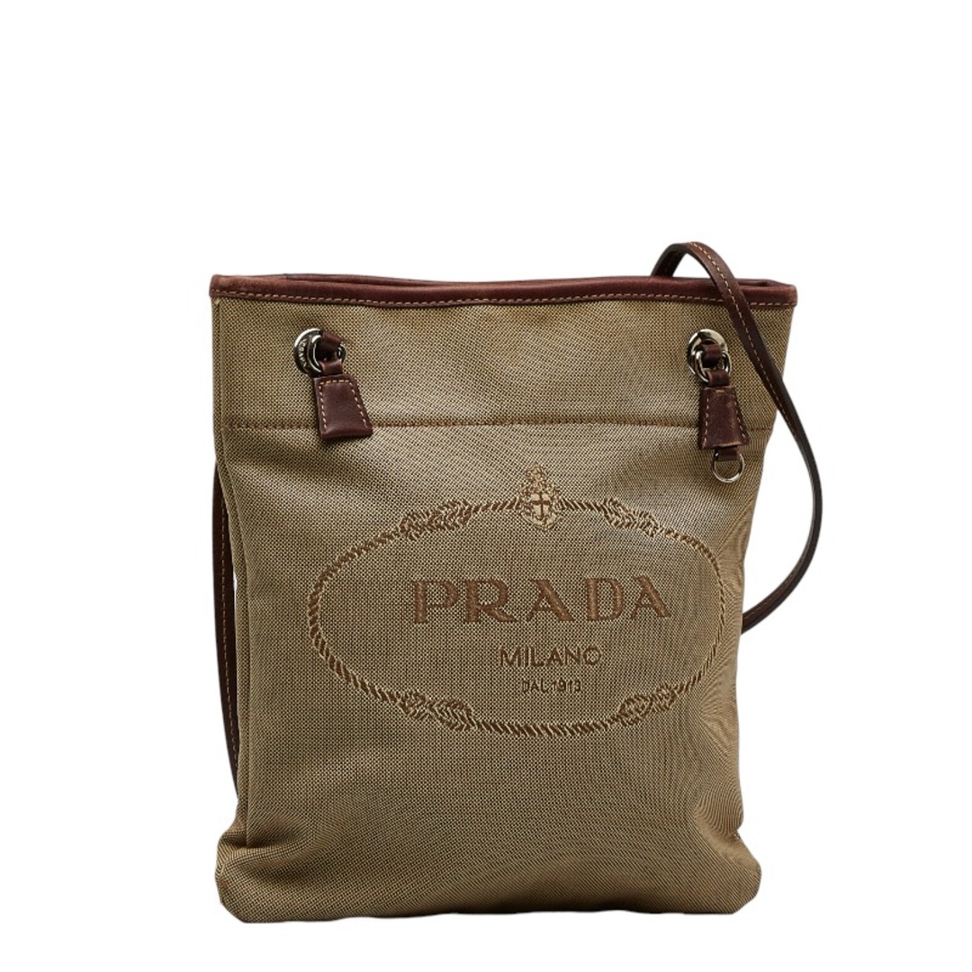 PRADA - プラダ ロゴ ジャガード 斜め掛け ショルダーバッグ BT0551